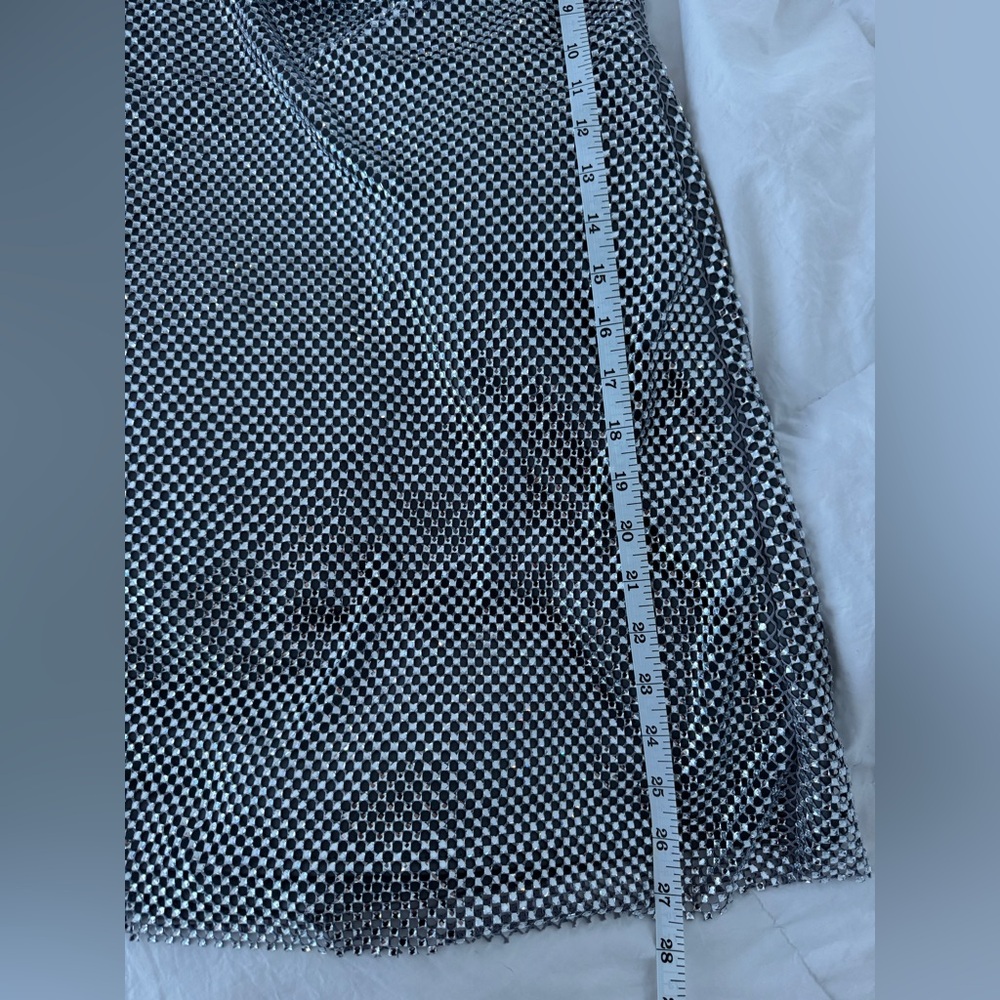 ZARA Metallic Silver Strapless Dress - Picture 11 of 11